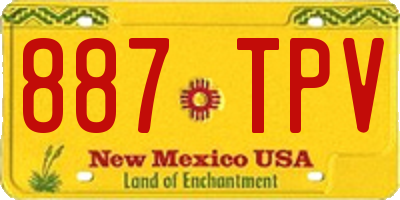 NM license plate 887TPV