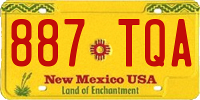 NM license plate 887TQA
