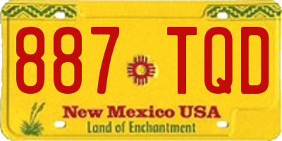 NM license plate 887TQD
