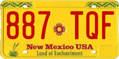 NM license plate 887TQF