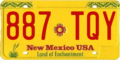 NM license plate 887TQY