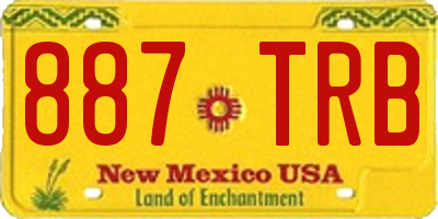 NM license plate 887TRB