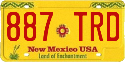 NM license plate 887TRD