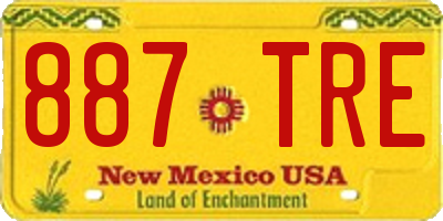 NM license plate 887TRE
