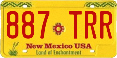 NM license plate 887TRR