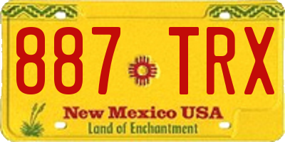 NM license plate 887TRX