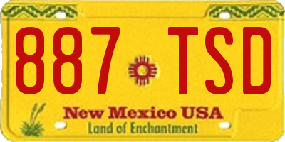 NM license plate 887TSD