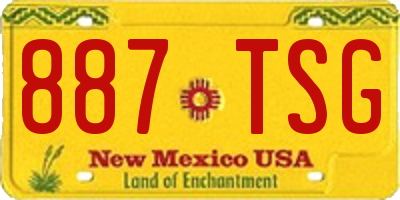 NM license plate 887TSG