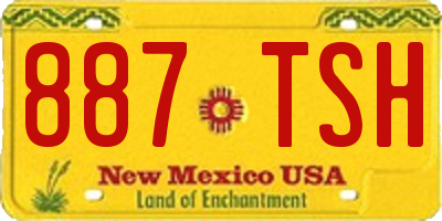 NM license plate 887TSH