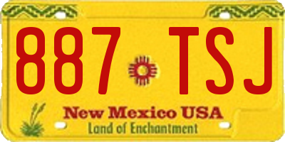 NM license plate 887TSJ