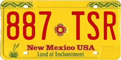 NM license plate 887TSR