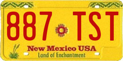 NM license plate 887TST