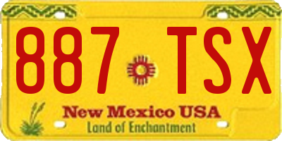 NM license plate 887TSX