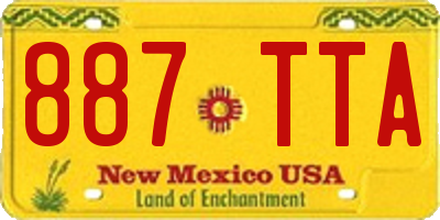 NM license plate 887TTA