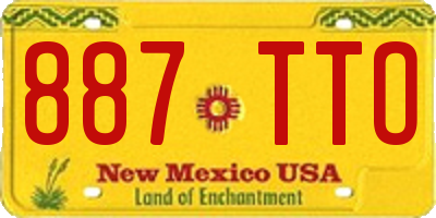 NM license plate 887TTO