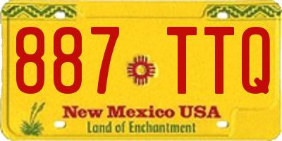 NM license plate 887TTQ