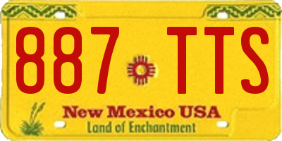 NM license plate 887TTS