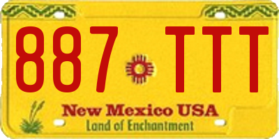 NM license plate 887TTT