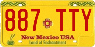NM license plate 887TTY