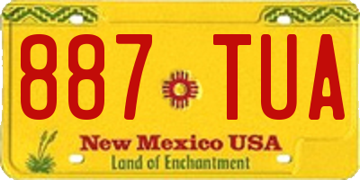 NM license plate 887TUA