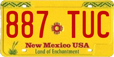 NM license plate 887TUC