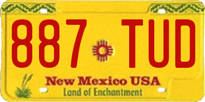 NM license plate 887TUD