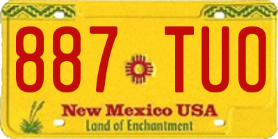 NM license plate 887TUO