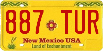NM license plate 887TUR