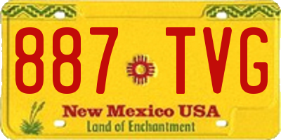 NM license plate 887TVG