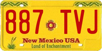 NM license plate 887TVJ
