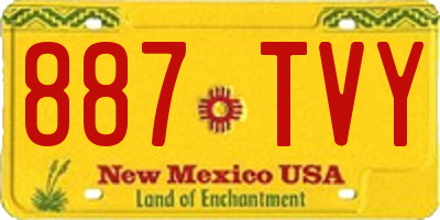 NM license plate 887TVY