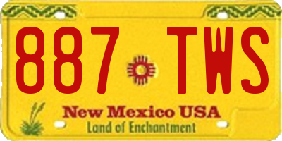 NM license plate 887TWS
