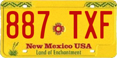 NM license plate 887TXF