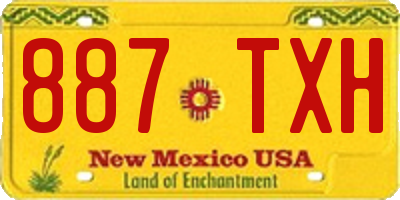NM license plate 887TXH