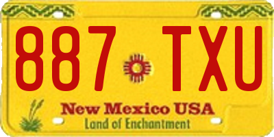 NM license plate 887TXU