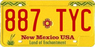 NM license plate 887TYC