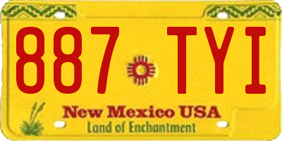 NM license plate 887TYI