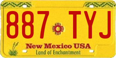 NM license plate 887TYJ