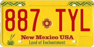 NM license plate 887TYL
