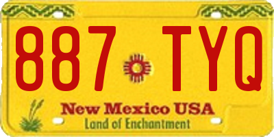 NM license plate 887TYQ