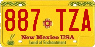 NM license plate 887TZA