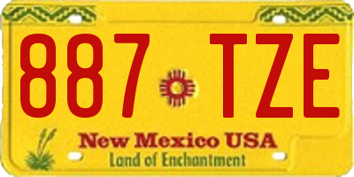 NM license plate 887TZE
