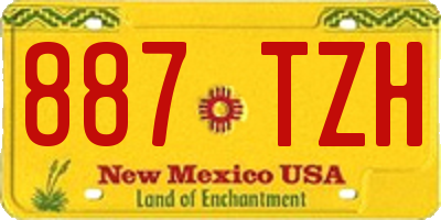 NM license plate 887TZH