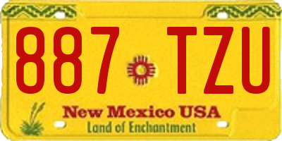 NM license plate 887TZU