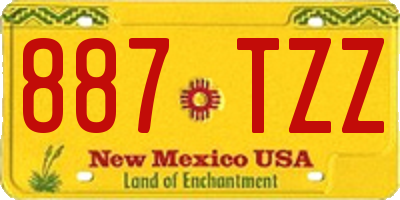 NM license plate 887TZZ