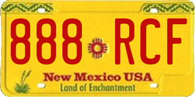 NM license plate 888RCF