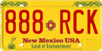 NM license plate 888RCK