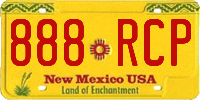 NM license plate 888RCP