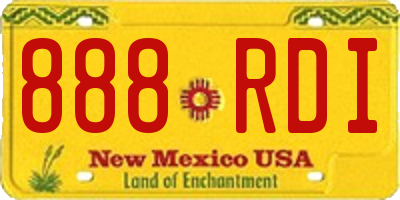 NM license plate 888RDI