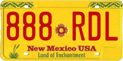 NM license plate 888RDL